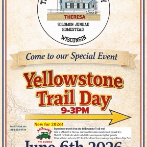 Yellowstone Trail Day - June 6, 2026, 9 am - 3 pm